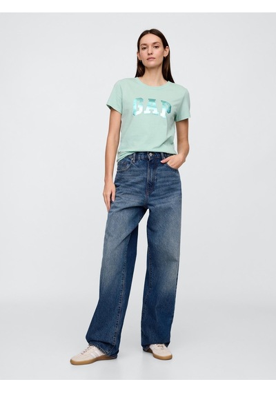 Gap 729555013 V-ss Logo Classic Tee Kadın Tişört Yeşil