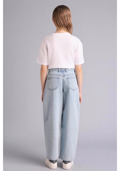 Defacto Baggy Fıt Jean Pantolon Kız Çocuk G4650a826smnm39 Mavi-nm39