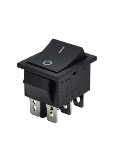 Kare Off-on Işıksız Geniş Yaylı Anahtar Siyah 6 Pinli Yaylı Switch 5 Adet