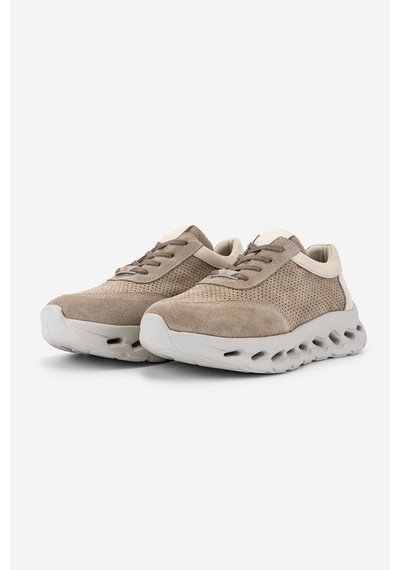 Valmenti Kadın Hakiki Deri Bej Sneakers & Spor Ayakkabı 1182 1705 Bn Ayk Y26 A.bej Suet/dr