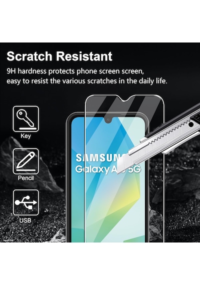 Samsung Galaxy A16 Uyumlu Ekran Koruyucu Kırılmaz Cam 9h Temperli