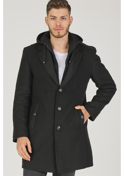 Plt8406 Dewberry Erkek Palto-siyah Siyah