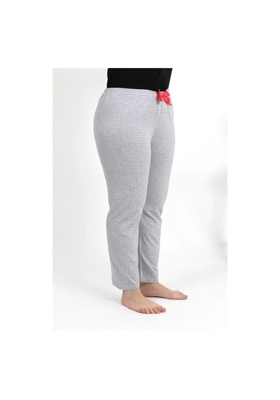 Mtm My The Mall Kadın Pamuklu Büyük Beden Alt Pijama Gri Gri