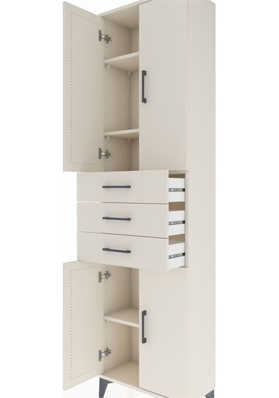 Arges Dolap 4 Raflı 3 Çekmeceli 4 Kapaklı 60x30x221 Aytaşı-ay... Aytaşı