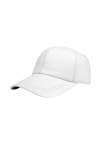 Twingold İsme Özel Kep Şapka - %100 Deri - Ab01012 - Beyaz Beyaz