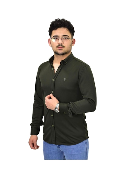Erkek Spor Silim Fit Uzun Kol Gömlek Bgl-st04484 Haki Erkek Spor Silim Fit Uzun Kol Gömlek Bgl-st04484 Haki