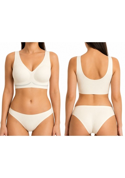 Best Bra Lazer 85 Dikişsiz Fitilli Lazer Kesim Balensiz Konfor Sütyen Bralette Ekru
