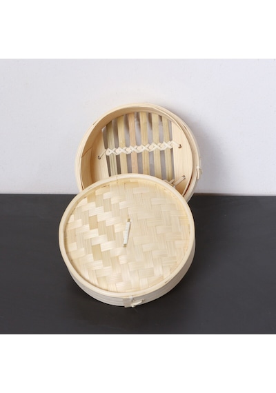 Dim-sum Bambu Buharda Pişirme Ve Saklama Kabı 14 Cm