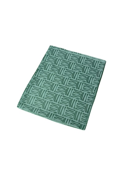 Mim Eşarp İpeksi Dokulu Jakarlı Geometrik Desenli Şal 75x190 Cm Zümrüt