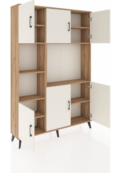 Arges Dolap 9 Raflı 6 Kapaklı 132x30x195 Çam-aytaşı/çam Çam Arges Dolap 9 Raflı 6 Kapaklı 132x30x195 Çam-aytaşı/çam Çam