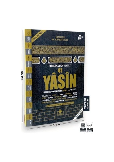 41 Yasin Bilgisayar Hatlı Türkçe Okunuşlu Sesli Orta Boy Fihristli - Mydr-757586
