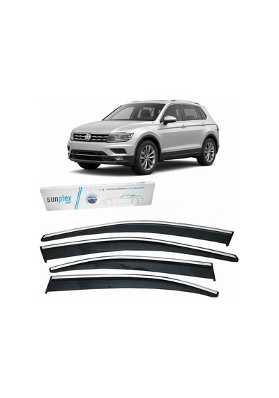 Sunplex Volkswagen Tiguan 2016-2021 Krom Cam Rüzgarlığı 4 Parça