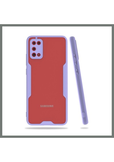 Mmb-trade Samsung Uyumlu Galaxy A02s Kılıf Platin Silikon - Lila Mmbz