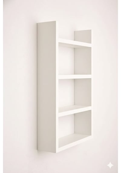 4'lü Duvar Rafı-mutfak-çok Amaçlı Raf-beyaz 60x50x10 Beyaz