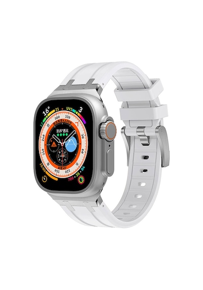 Mobilteam Watch 42mm Uyumlu Krd-89 Uyumlu Kordon-beyaz