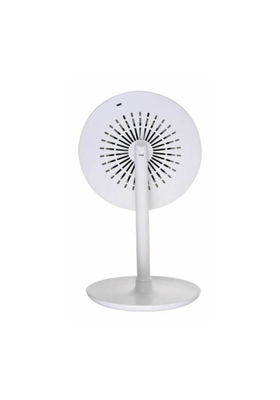 Fanlı Led Işıklı Makyaj Aynası Usb & Pilli Çalışma Dokunmatik Kontrollü 2 Kademeli Fanlı Kozmetik Ayna 34 Cm Beyaz