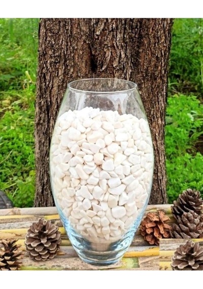 Ekodoğa Dolomit Taş 15 Kg 1-2 Cm Beyaz Dolomit Taş Saksı Dibi Dekoratif Taş Teraryum Taşı Bahçe Taşı
