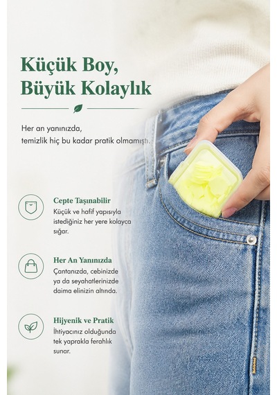 Mini Kağıt El Sabunu Parfümlü Taşınabilir Hijyen Sabunu Katı 100'lü Yaprak Sabun