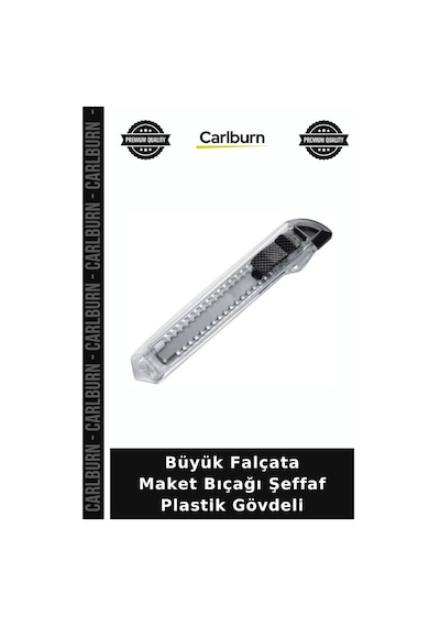 Özel Üretim Ofis Hobi Kırtasiye Kesici Büyük Falçata - Maket Bıçağı - Şeffaf Plastik Gövdeli