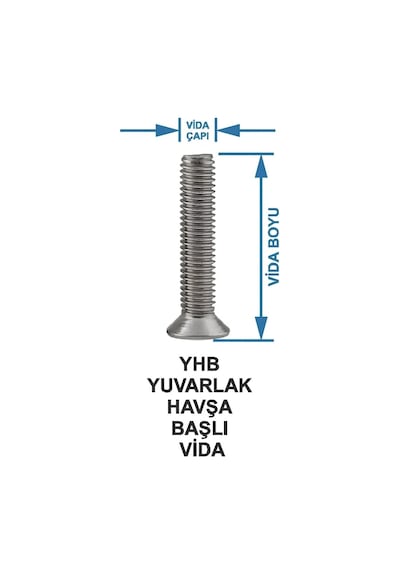 M4x12mm Yhb Vida Dın965 Yıldız Havşa Başlı Vida 10 Adet Diğer