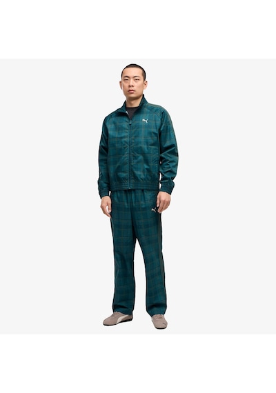 Puma T7 Relaxed Tartan Woven Erkek Yeşil Ceket 636731