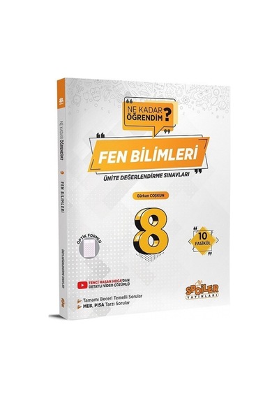 8 Uds Ne Kadar Öğrendim Fen Bilimleri
