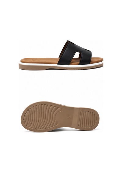 N Napa Shoe Np.1202.siyah Deri Terlik