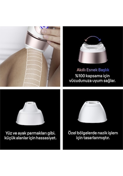 Braun IPL Skin i·Expert Evde Lazerle Tüy Alma App ile Çanta Gillette Venus 3 Başlık PL7321