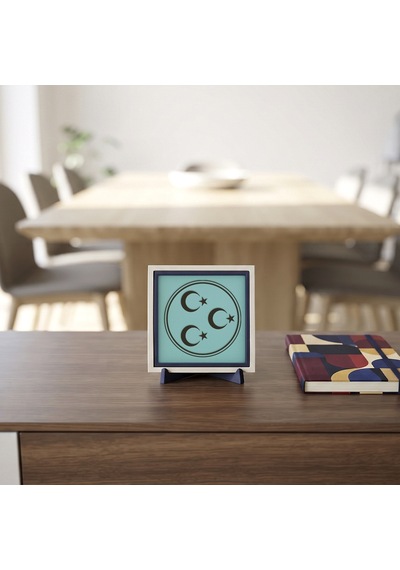 Özel Tasarım Üç Hilal Motifli Dekoratif Obje, Çalışma Alanınıza Enerji Katan Detay 10x10 Cm