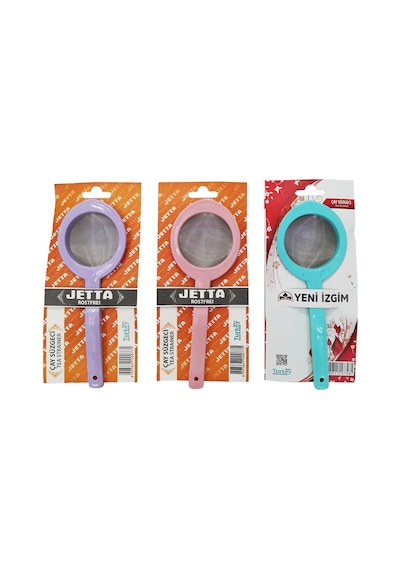 Jetta Yeni İzgi Plastik Renkli Sap Çay Süzgeci 12x45- 12'li Paket