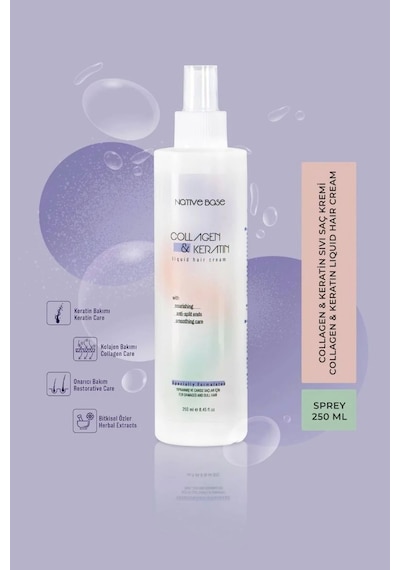Native Base Keratin&collagen İçerikli Sıvı Saç Kremi 250ml