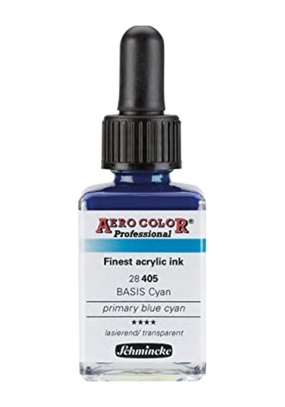 Aero Color Professional Akrilik Airbrush Mürekkebi 28 Ml 405 Primary Blue Cyan Genel
