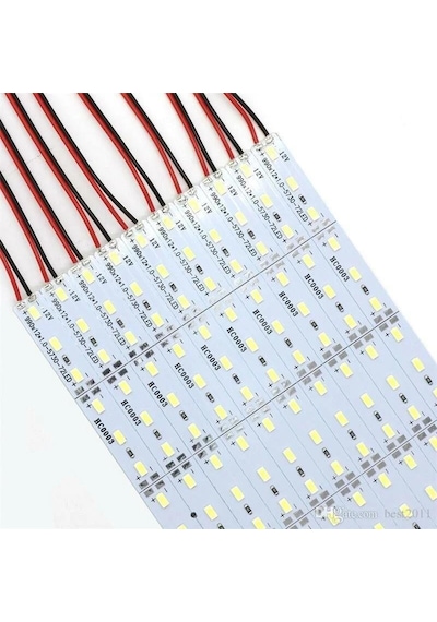 12 Volt Bantlı 5730 Ledli Led Bar Alüminyum Çubuk Led 72 Ledli Beyaz 6000-6500k 100cm