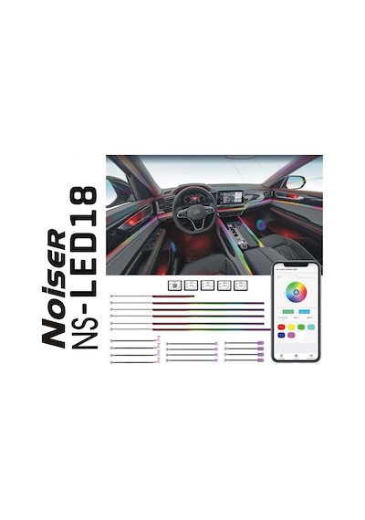 Noiser X-led18 App Kontrollü Rgb Araç Içi Ambians Led