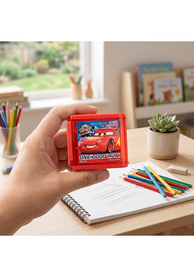 Bakgelal Disney Cars Lisanslı Hazneli 3 Delikli Kalemtıraş Şimşek Mcqueen 1 Adet - 9080911055314