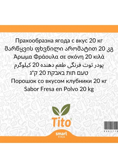 Tito Toz Çilek Aroması 20 KG