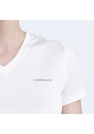 Lumberjack 5M WB PES V NECK 11CT127 5FX Kadın  Ekru Tişört