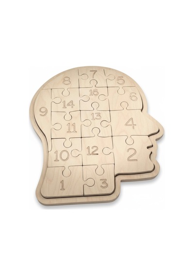 Ahşap Eğitici Kafa Puzzle Model Yapboz