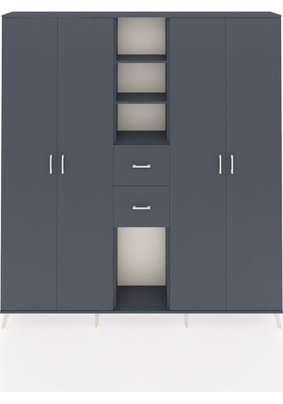 Arges Dolap 15 Raflı 2 Çekmeceli 4 Kapaklı 220x30x243 Antrasit-antrasit/antrasit Antrasıt/antrasıt Arges Dolap 15 Raflı 2 Çekmeceli 4 Kapaklı 220x30x243 Antrasit-antrasit/antrasit Antrasıt/antrasıt