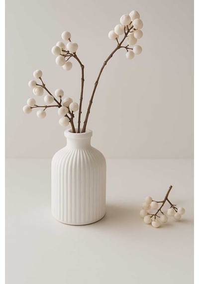 Bernami Mumluk Şamdanpinterest Bohem Mini Vazo Çizgili Beton Vazo - Stil Minimal Dekor 1 Adet Diğer
