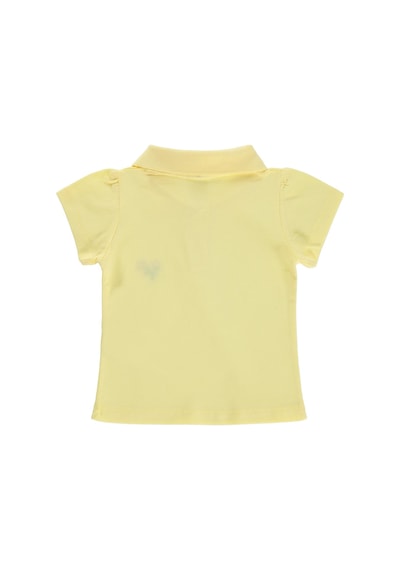 Civil Baby Çiçek Nakışlı Basic 6-18 Ay Tişört - Sarı Açık Sarı