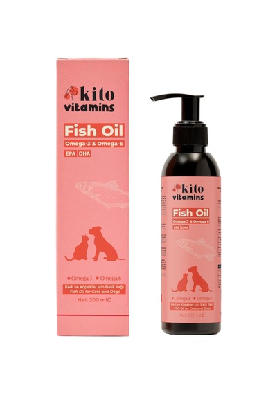 Balık Yağı 200 Ml Kedi Ve Köpekler İçin Omega 3 & 6 İçerikli Deri, Tüy, Eklem Ve Kalp Sağlığı Tamamlayıcı