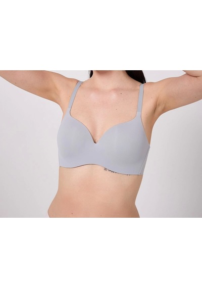 Moon Wear Freshness Msf02 Geniş Sırt Kuşaklı Lazer Kesim Sütyen Gri