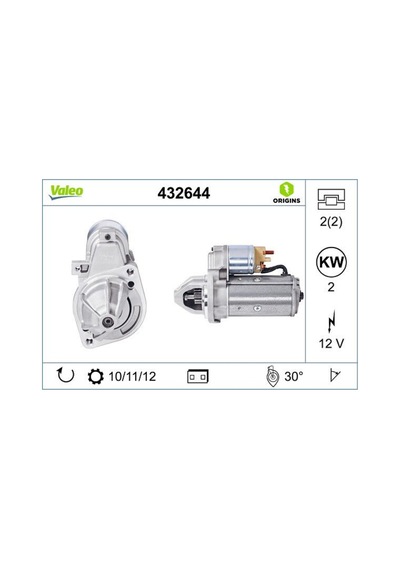 Valeo 12v Marş Motoru 11 Diş 2 Kw Mercedes