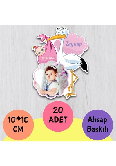 Leylek Tasarımlı Magnet 50 Adet