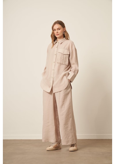 Ftz Women Kadın Modal Cepli Takım Beige 30717 Beige