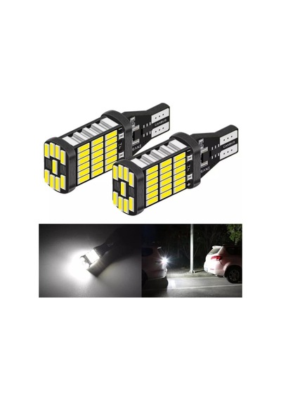 T10 T15 Park Ampul 45 Led Geri Vites Plaka Ampul Güçlü Beyaz Işık