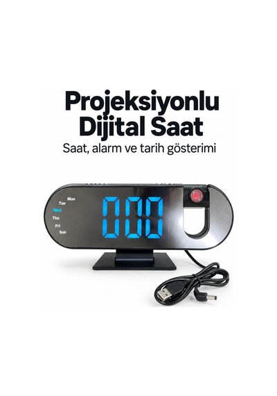 Dijital Çalar Saat Ayarlanabilir Alarm Erteleme Süresi İle .