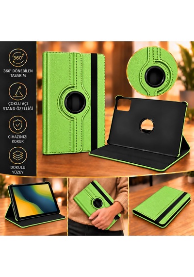 Samsung Galaxy Tab S11 Uyumlu 360 Döner Standlı Tablet Kılıfı Kılıf
