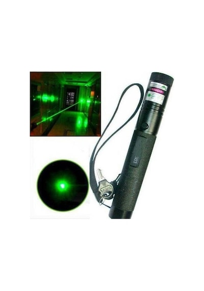 Kalem Lazer Sunum Lazeri Yeşil Lazer Pointer Şarjlı Kilitli Kutul Yeşil
